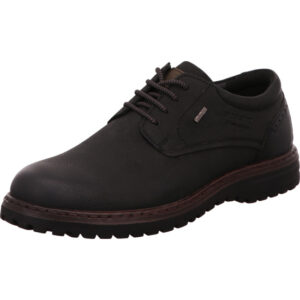 Josef Seibel Herren Schnürschuh halb schwarz mit schwarzer Sohle