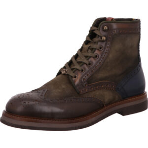 Ambitious Herren Stiefelette braun kombi mit brauner Schnürung und schwarzer Sohle