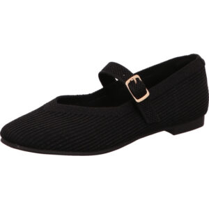 La strada Damen Pumps schwarz mit Glitzer und goldener Schnalle mit schwarzer Sohle
