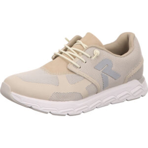 Rieker Damen Halbschuh beige kombi mit weißer Sohle