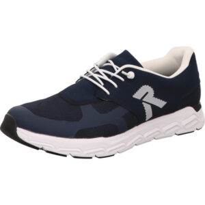Rieker Herren Slipper blau kombi mit weißer Sohle