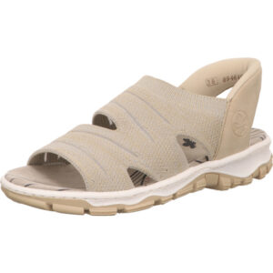 Rieker Damen Sandalen beige mit heller Sohle