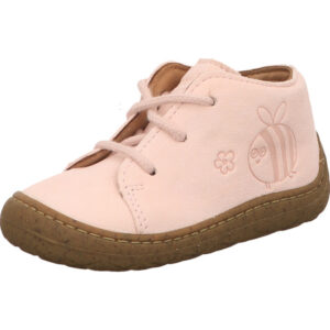 Superfit Kinderschuh Mädchen hellrosa mit hellrosa Schnürung mit brauner Sohle
