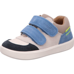 Superfit Kinderschuh Jungs blau grau kombi mit Klett und weißer Sohle