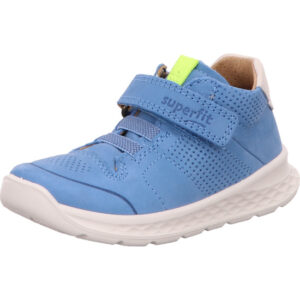 Superfit Kinderschuh Jungs hellblau mit Klett und weißer Sohle