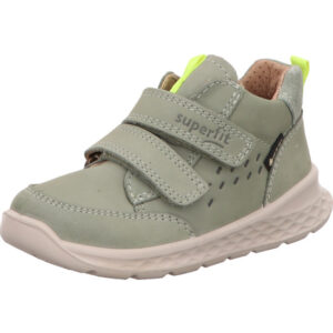 Superfit Kinderschuh Jungs hellgrün mit weißer Sohle und Klett
