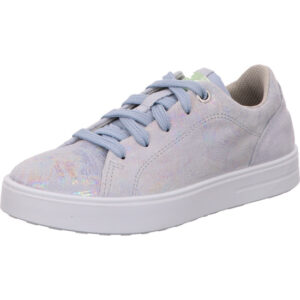 Superfit Kinderschuh Mädchen Halbschuh hellblau kombi mit blauer Schnürung und weißer Sohle
