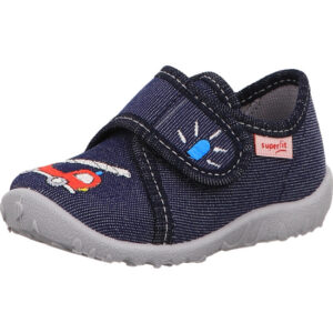 Superfit Kinderschuh Jungs blau mit Motiv und weißer Sohle