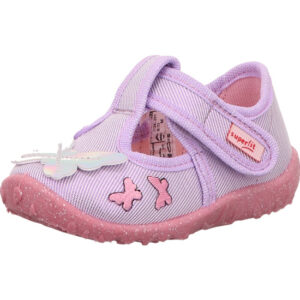 Superfit Kinder Lauflernschuh lila mit Schmetterlingen und pinker Glitzer Sohle