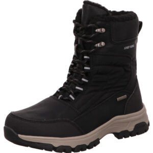 Josef Seibel Damen Boots schwarz kombi mit grau schwarzer Sohle