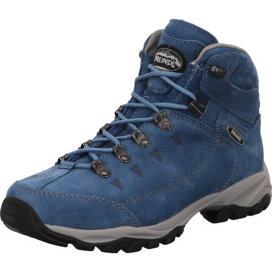 Meindl Ohop 2 Lady Damen hoher Wanderschuh balu mit blauen Schnürsenkel und heller Sohle