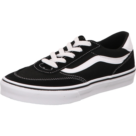 vans kiderschuhe schwarz schnürer brooklyn ls leder canvas