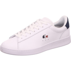 Lacoste Sneaker Herren weiß mit weißer Schnürung und buntem Logo mit weißer Sohle