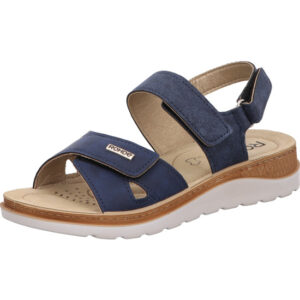 Rohde Damen Sandalette blau mit weißer Sohle