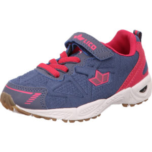 Lico Kinder Sportschuh Mädchen lila blau mit pink und Klett mit weißer Sohle