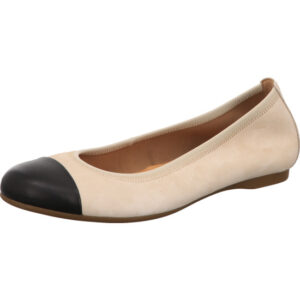 Gabor Ballerina Damen  beige mit schwarzer Spitze