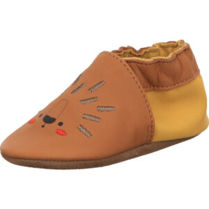 Robeez Kinder Lauflernschuh braun mit orange mit Igel Motiv