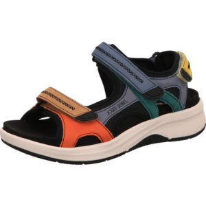 Josef Seibel Damen Sandalen multi mit schwarzem Fußbett und weißer Sohle