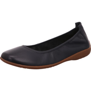 Josef Seibel Damen Ballerina dunkelblau mit brauner Sohle