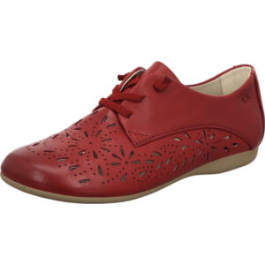 Josef Seibel Damen Halbschuh rot mit brauner Sohle