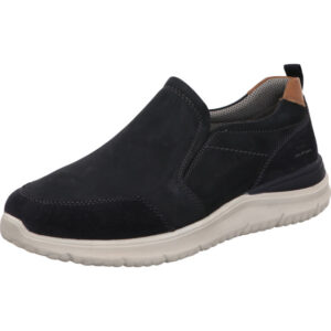 Josef Seibel Herren Slipper dunkelblau mit weißer Sohle