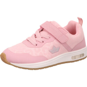 Lico Kinder Sportschuh Mädchen pink leoprint kombi mit Klett und weißer Sohle