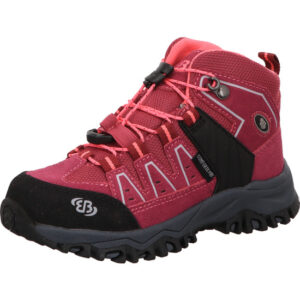 Brütting Wander und Trekkingschuh Kinder Mädchen pink kombi mit Zipper und grauer Sohle
