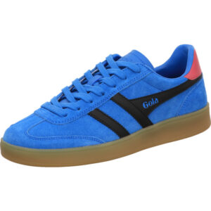 Gola Sneaker blau mit pink mit schwarzen Streifen mit blauer Schnürung mit brauner Sohle