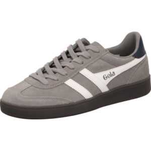 Gola Sneaker Herren grau mit weißen Streifen und grauer Schnürung mit grauer Sohle