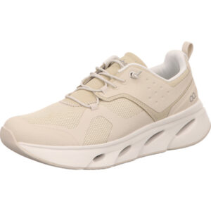 Tenhaag Halschuh Damen geschnürt beige kombi mit weißer Sohle