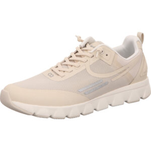 Tenhaag Halbschuh Damen geschnürt beige kombi mit weißer Sohle