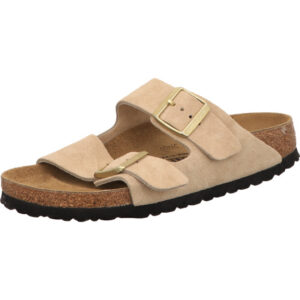 Birkenstock Arizona zwei Schnallen Farbe sand Nubukleder