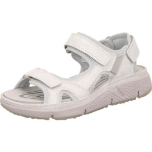 Allrounder Damen Sandalen weiß mit Klett und weißer Sohle