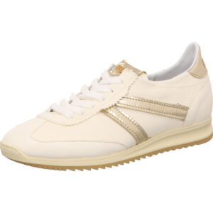 Mjus Damen Halbschuh Schnürer creme gold kombi mit heller Sohle