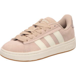 Adidas grand court aplpha 00s Damen sneaker rose mit weißen streifen und heller sohle