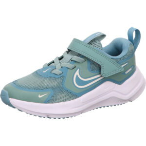 nike mystic fly kinder schuhe blau weisses logo seitlich und weißer Sohle