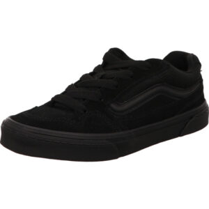vans kinderschuhe komplett schwarz leder mesh mix