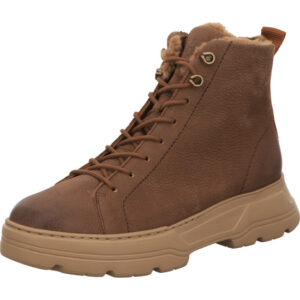 Paul Green Damenstiefel braun mit beige farbener sohle