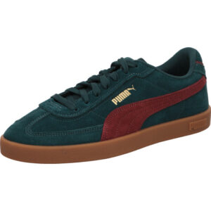 Puma Club II Era Herren Sneaker Suede grün/rot und gum sohle