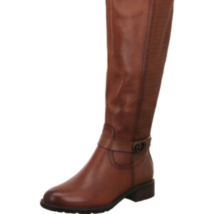 Tamaris Damen Stiefel hoch braun mit brauner Sohle