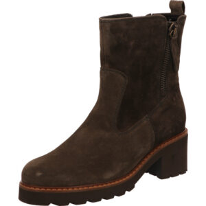 gabor damen stiefelette braun mit seitlichem reissversluss/ echt leder/ mit absatz von 40mm/ schaft 18cm