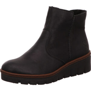 Rieker Damenstiefelette schwarz mit schwarzer Sohle