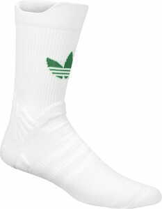 Socken hoch weiß mit grünem Adidas Logo