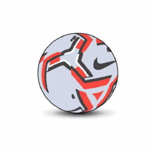 Nike Fußball weiß mit rot und schwarz gemustert