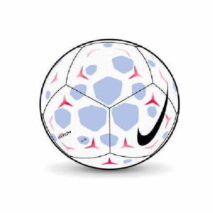 Nike Fußball weiß mit lila rot und schwarzem Nike Logo