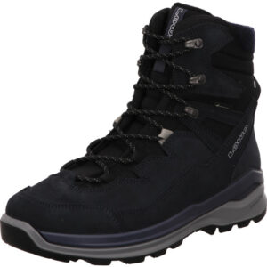 Lowa Winterschuh Ottawa Evo GTX navy grau hoch mit Agraffen und heller Sohle