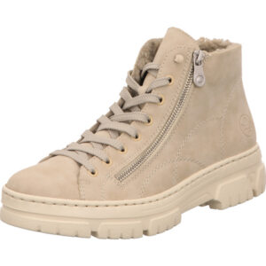 Rieker Damenstiefelette beige mit heller Sohle