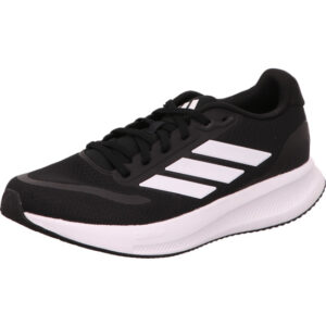 Adidas Runfalcon 5 Sneaker schwarz mit weißen Streifen und heller Sohle