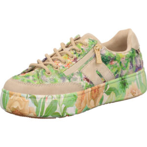 Rieker Damenschuh grün multi mit bunter Sohle