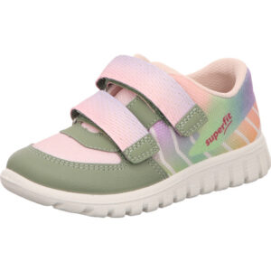 Superfit Kinderschuh rosa grün kombi mit weißer Sohle
